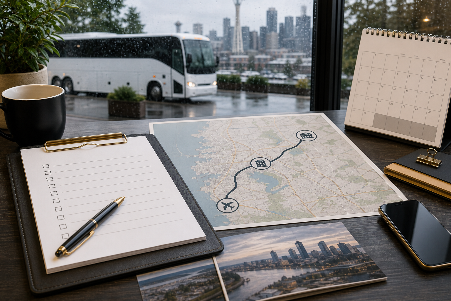 Charter Bus Rental Checklist For Seattle Events planning guide